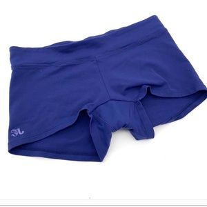 JO + JAX Blue Logo Dance Trunks, Workout Shorts